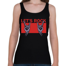 PRINTFASHION Let's rock - Női atléta - Fekete