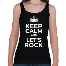 PRINTFASHION LET'S ROCK - Női atléta - Fekete női trikó