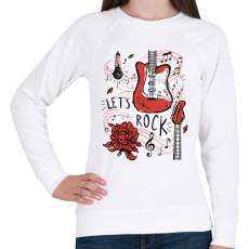 PRINTFASHION Let's rock - Női pulóver - Fehér