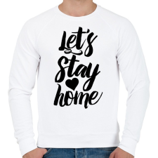 PRINTFASHION Let's Stay Home - Férfi pulóver - Fehér férfi pulóver, kardigán