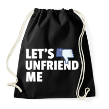 PRINTFASHION LET'S UNFRIEND ME - Sportzsák, Tornazsák - Fekete tornazsák