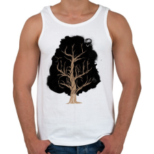 PRINTFASHION Let the tree grow - Férfi atléta - Fehér atléta, trikó