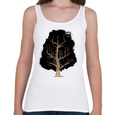 PRINTFASHION Let the tree grow - Női atléta - Fehér női trikó