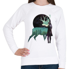 PRINTFASHION Let the universe love you - Női pulóver - Fehér női pulóver, kardigán