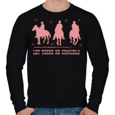 PRINTFASHION Let there be cowgirls - Férfi pulóver - Fekete férfi pulóver, kardigán