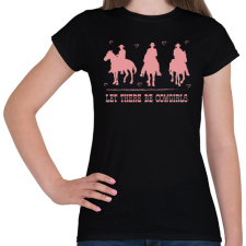 PRINTFASHION Let there be cowgirls - Női póló - Fekete női póló