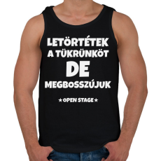 PRINTFASHION LETÖRTÉTEK A TÜKRÜNKÖT 2 - Férfi atléta - Fekete