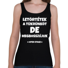 PRINTFASHION LETÖRTÉTEK A TÜKRÜNKÖT 2 - Női atléta - Fekete női trikó