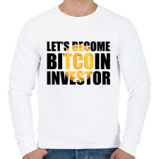 PRINTFASHION Lets-become-bitcoin-investor - Férfi pulóver - Fehér női pulóver, kardigán