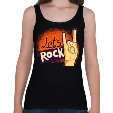 PRINTFASHION lets rock - Női atléta - Fekete női trikó