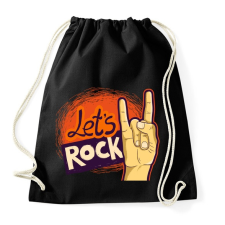 PRINTFASHION lets rock - Sportzsák, Tornazsák - Fekete tornazsák