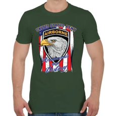 PRINTFASHION Levegőben - Férfi póló - Katonazöld