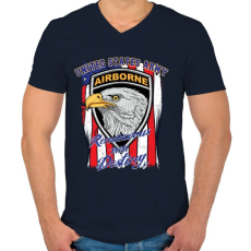 PRINTFASHION Levegőben - Férfi V-nyakú póló - Sötétkék