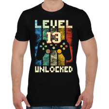 PRINTFASHION Level 13 unlocked születésnapi ajándék - Férfi póló - Fekete férfi póló