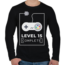 PRINTFASHION Level 15 completed - Férfi hosszú ujjú póló - Fekete férfi póló