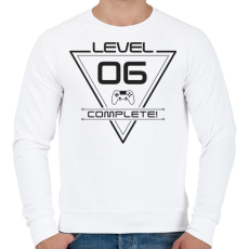 PRINTFASHION level-complete-06-grey - Férfi pulóver - Fehér