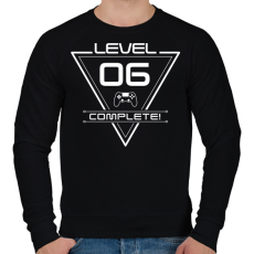 PRINTFASHION level-complete-06-white - Férfi pulóver - Fekete