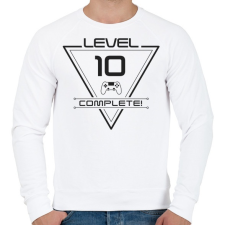 PRINTFASHION level-complete-10-grey - Férfi pulóver - Fehér férfi pulóver, kardigán