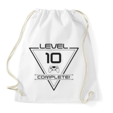 PRINTFASHION level-complete-10-grey - Sportzsák, Tornazsák - Fehér tornazsák