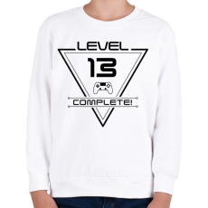PRINTFASHION level-complete-13-black - Gyerek pulóver - Fehér