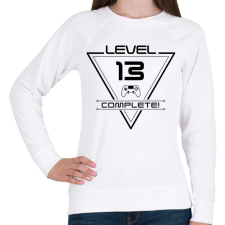 PRINTFASHION level-complete-13-black - Női pulóver - Fehér női pulóver, kardigán