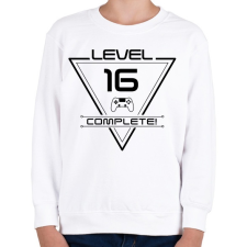 PRINTFASHION level-complete-16-black - Gyerek pulóver - Fehér gyerek pulóver, kardigán