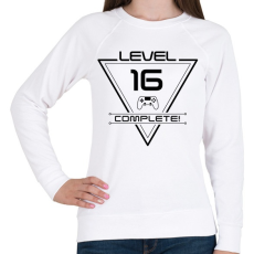 PRINTFASHION level-complete-16-black - Női pulóver - Fehér