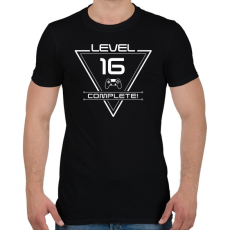 PRINTFASHION level-complete-16-white - Férfi póló - Fekete