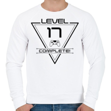 PRINTFASHION level-complete-17-black - Férfi pulóver - Fehér férfi pulóver, kardigán