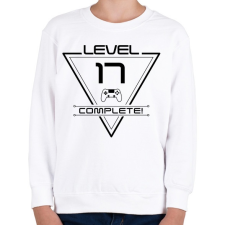 PRINTFASHION level-complete-17-black - Gyerek pulóver - Fehér gyerek pulóver, kardigán