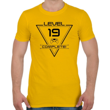PRINTFASHION level-complete-19-black - Férfi póló - Sárga férfi póló