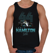 PRINTFASHION Lewis Hamilton - Férfi atléta - Fekete atléta, trikó