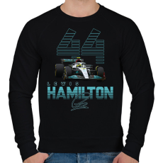 PRINTFASHION Lewis Hamilton - Férfi pulóver - Fekete