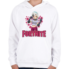 PRINTFASHION Lexa Fortnite - Gyerek kapucnis pulóver - Fehér gyerek pulóver, kardigán