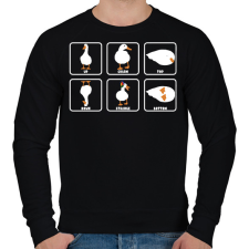 PRINTFASHION Liba nézőpontokból - Férfi pulóver - Fekete férfi pulóver, kardigán