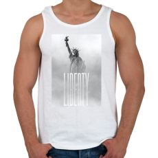 PRINTFASHION Liberty - Férfi atléta - Fehér