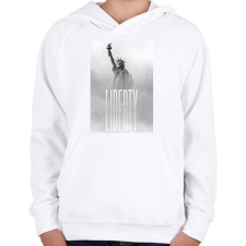 PRINTFASHION Liberty - Gyerek kapucnis pulóver - Fehér gyerek pulóver, kardigán