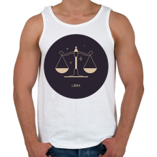 PRINTFASHION Libra - Mérleg - Férfi atléta - Fehér