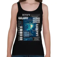 PRINTFASHION Libra - Streetwear style - Női atléta - Fekete női trikó