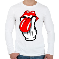 PRINTFASHION Lick it! - Férfi hosszú ujjú póló - Fehér