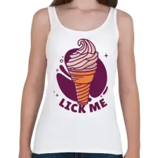 PRINTFASHION Lick me  - Női atléta - Fehér női trikó