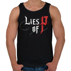 PRINTFASHION Lies of P - logo - Férfi atléta - Fekete