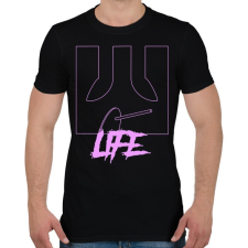 PRINTFASHION Life - Férfi póló - Fekete férfi póló