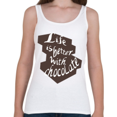 PRINTFASHION life is better with chocolate2 - Női atléta - Fehér