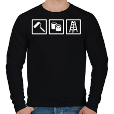 PRINTFASHION Life is Festés - Férfi pulóver - Fekete férfi pulóver, kardigán