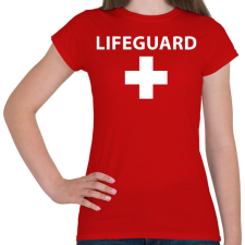 PRINTFASHION Lifeguard - Női póló - Piros női póló