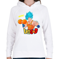 PRINTFASHION Lift God - Női kapucnis pulóver - Fehér