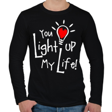 PRINTFASHION Light up - Férfi hosszú ujjú póló - Fekete