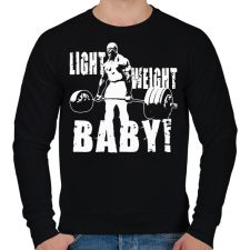 PRINTFASHION Light weight baby! - Férfi pulóver - Fekete férfi pulóver, kardigán