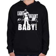 PRINTFASHION Light weight baby! - Gyerek kapucnis pulóver - Fekete